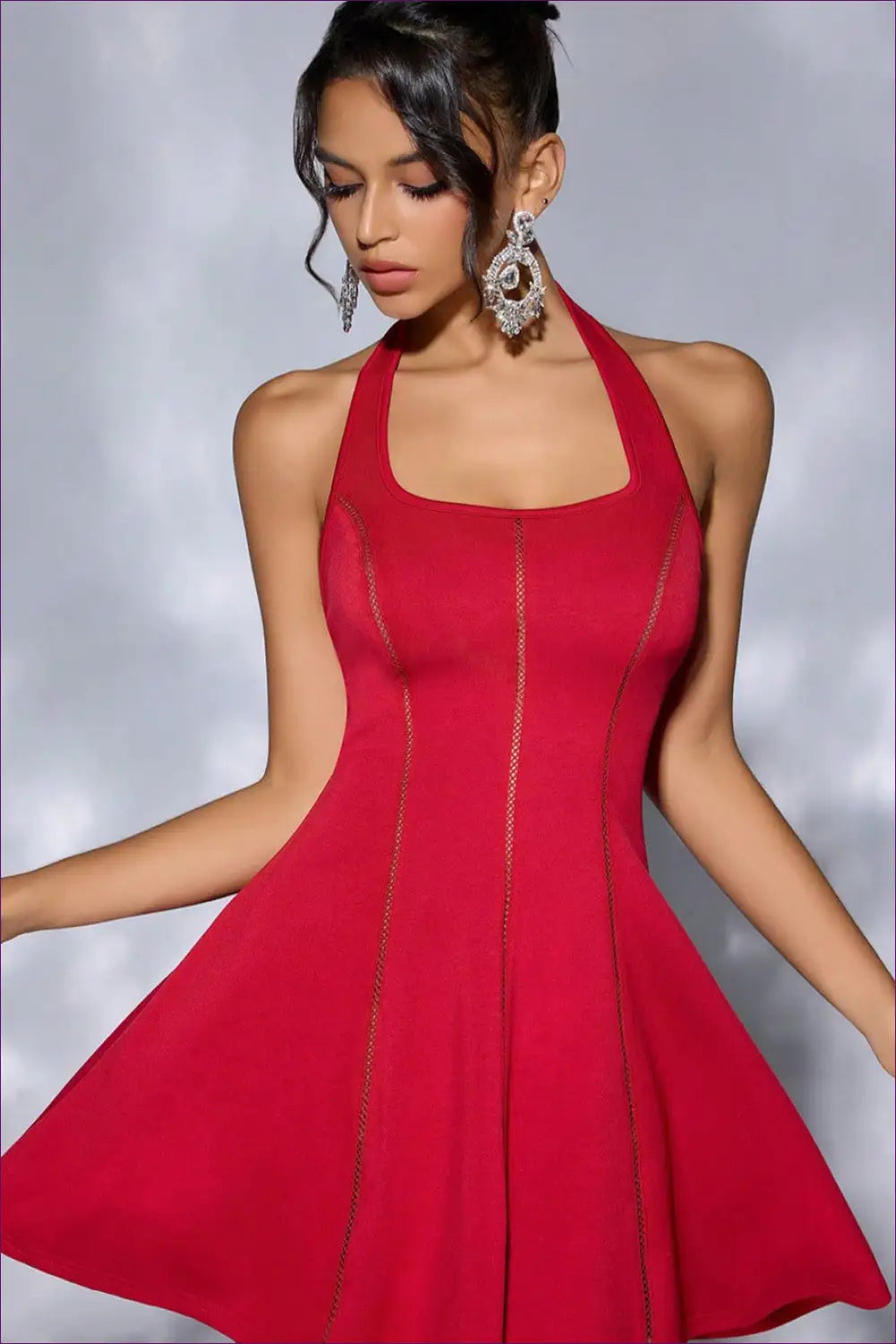 Halter Mini Dress - the one They’ll Ask About - Dresses - Lingerie Hut - All Season • Backless • Cutout • Date Night