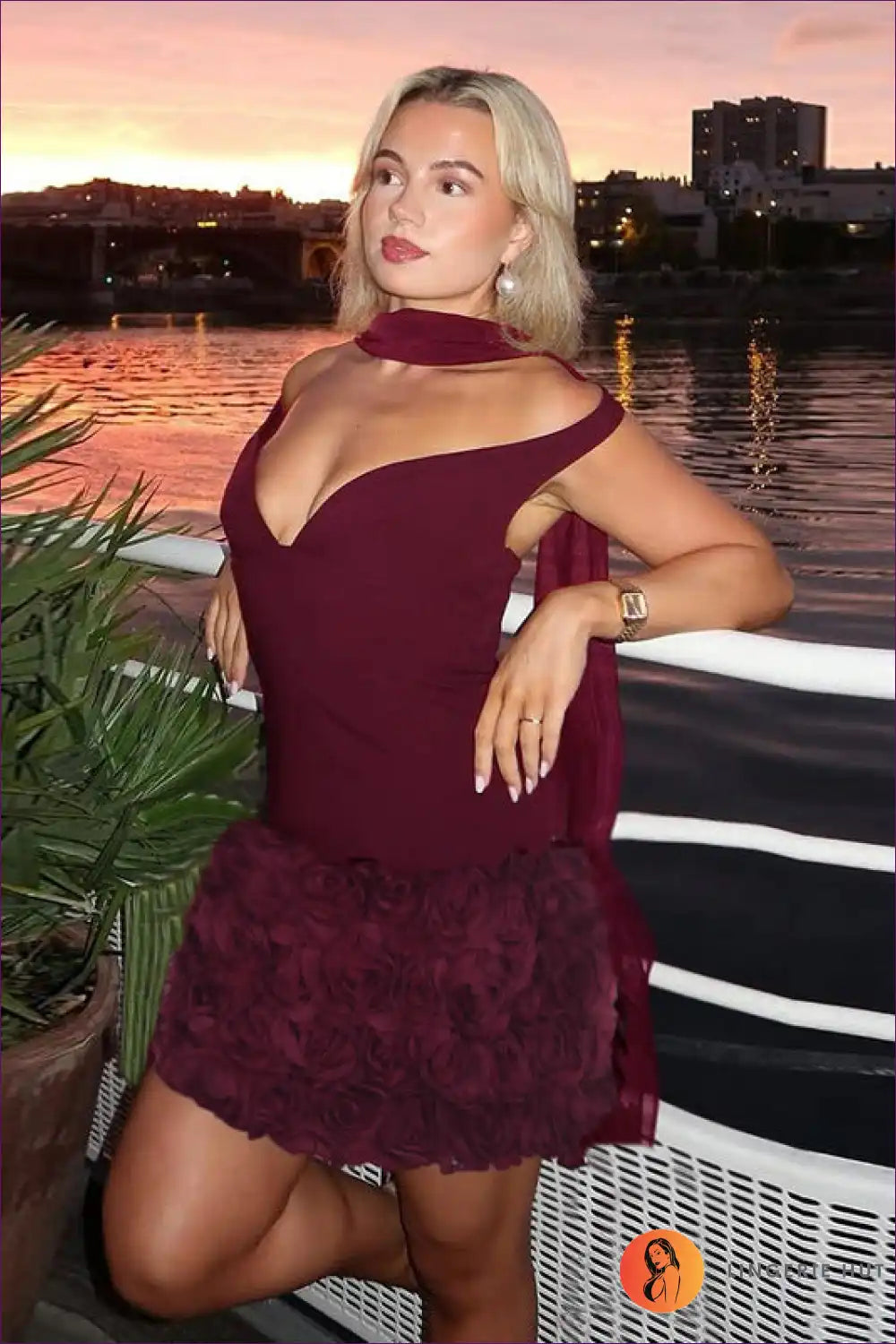 Mini Dress with Off-shoulder Detail - Romantic Edge for Date Night, Dress, Dresses, Evening Wear, Everyday