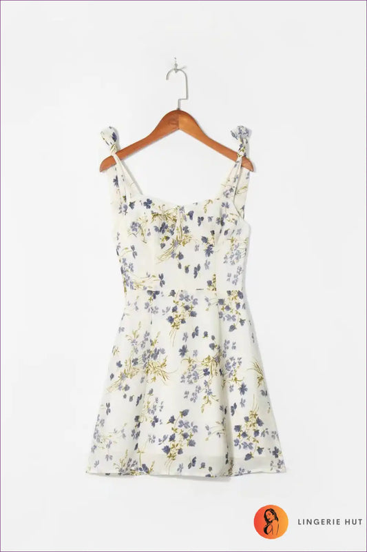 Mini Dress with Sweetheart Neckline - Garden Party Ready for A-line, Casual, Dress, Everyday, Floral