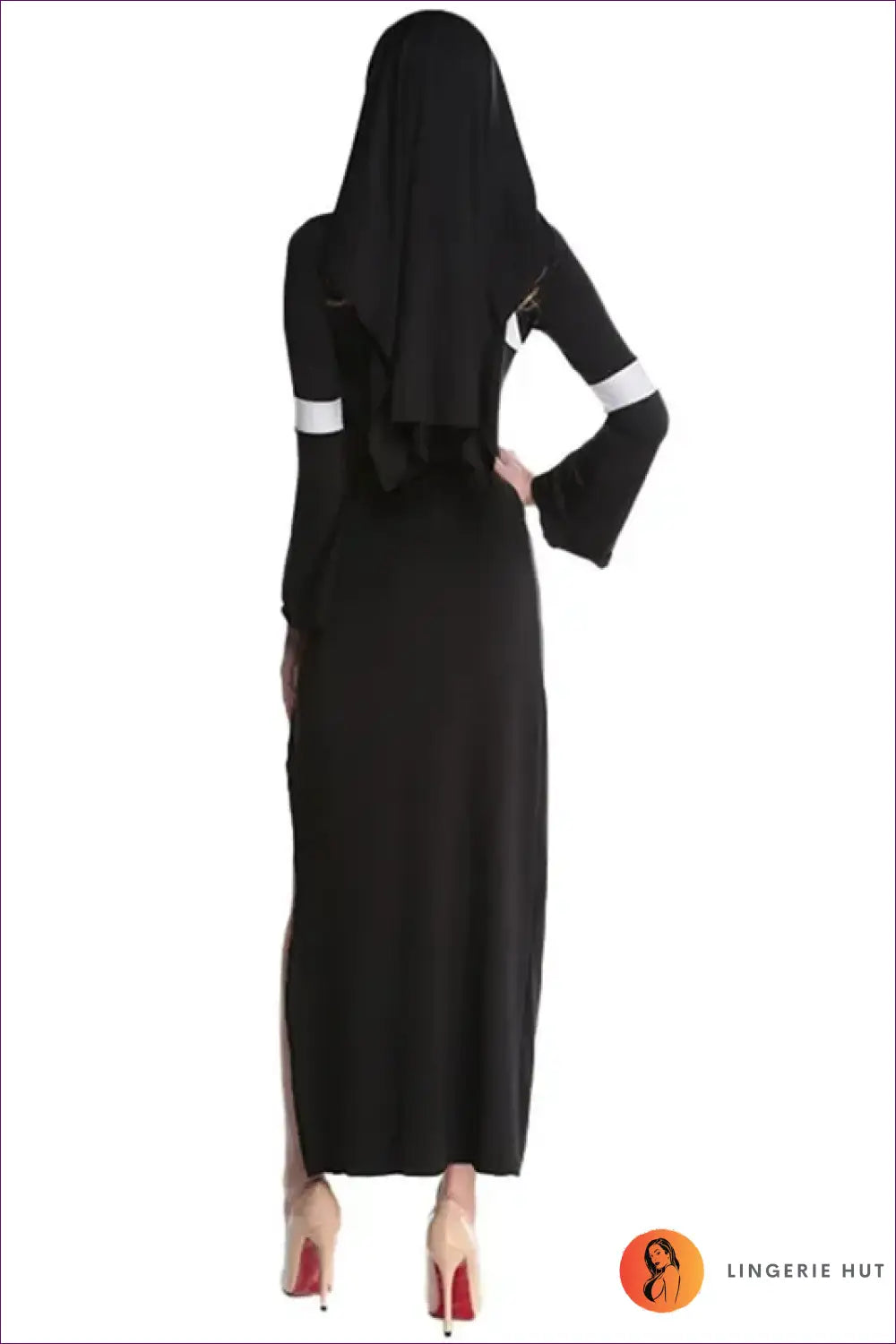 Nun Costume Robe with Side Slit - Night Ease - Clubwear • Halloween • just in • out - Lingerie Hut
