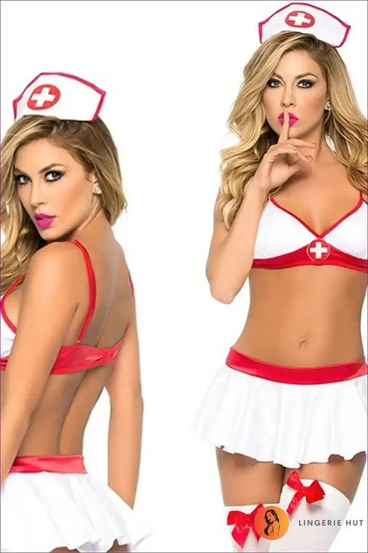 Nurse Costume Outfit Set - Fantasy Roleplay Ready - Lingerie Hut - Boudoir • Clubwear • Cutout
