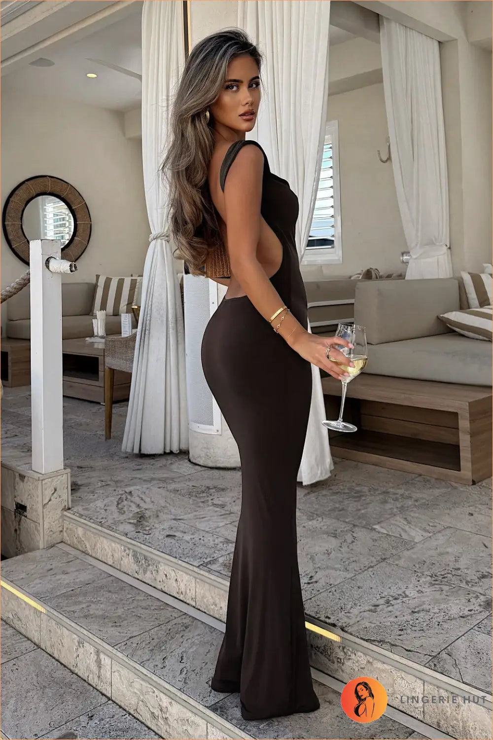 Open Back Maxi Dress - Summer Evenings Sorted - Dresses - Backless • Bodycon • Casual • Clothing • Lingerie Hut