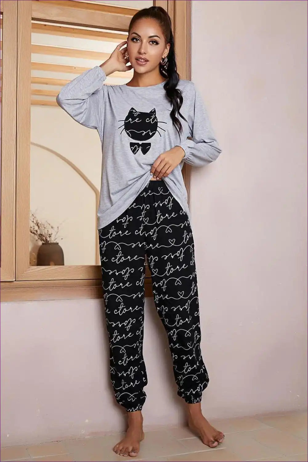Plaid Pyjama Set with Button-front - Timeless Comfort for Autumn, Casual, Everyday, just In, Loungewear