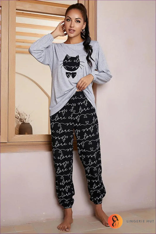 Plaid Pyjama Set with Button-front - Timeless Comfort - s / Light Grey - Lingerie Hut - Autumn • Casual • Everyday