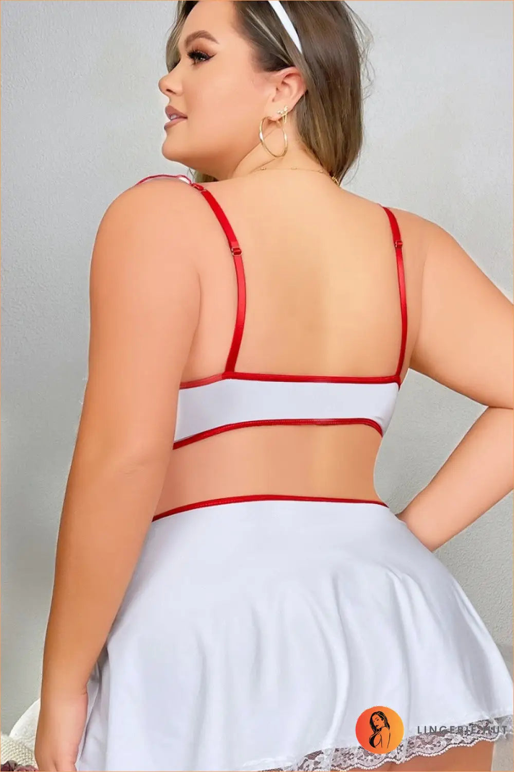 Plus Size Costume - Fantasy Roleplay Ready - Clubwear • Cutout • Lace • Mini - Lingerie Hut