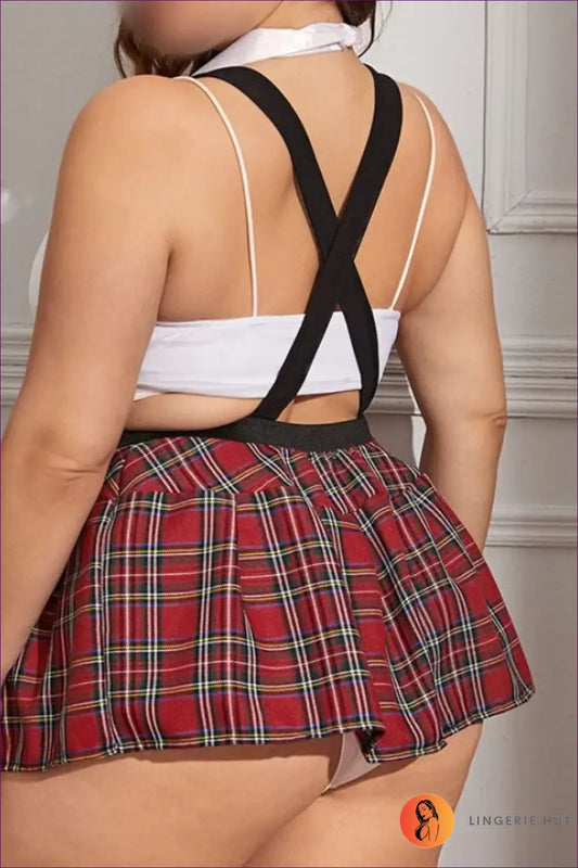 Plus Size Schoolgirl Costume - Fantasy Roleplay Ready - Outfit Set - Costumes - Lingerie Hut - All Season • Clubwear