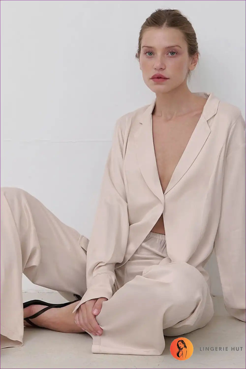 Pyjama Set with Wide Legs - Effortless Grace for All Season, Casual, just In, Loungewear, Modest