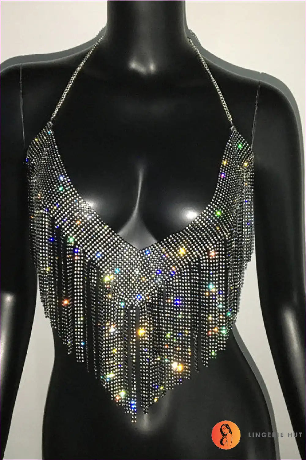 Rhinestone Radiance Top - Nightclub Glamour