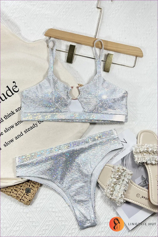 Ring Cut out Bikini - Beach Party Refresh - s / Silver - Swimwear - Lingerie Hut - Beachwear • Boho • Casual • Cutout