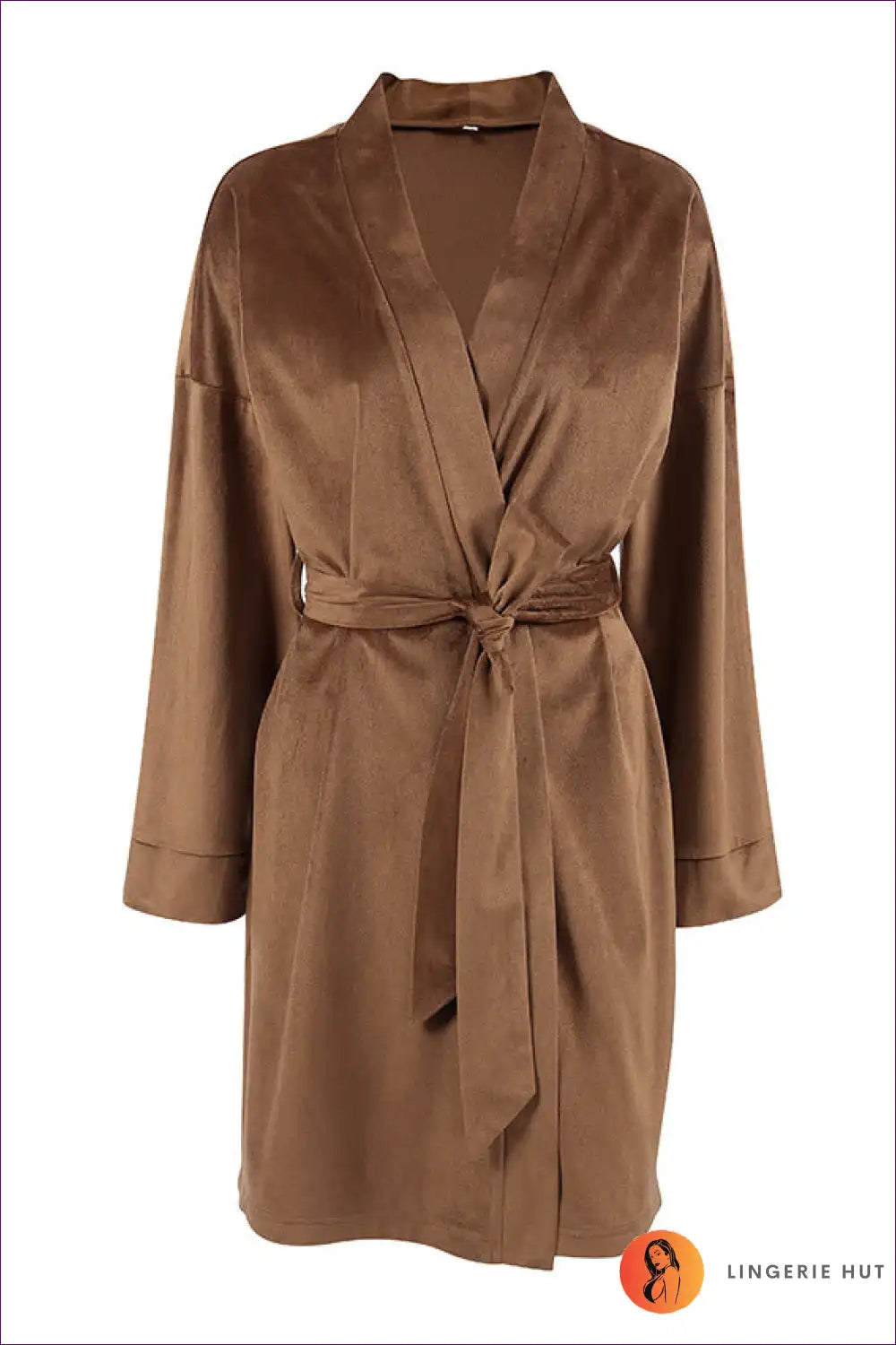 Robe with Plush Texture - Luxurious Retreat for Autumn, Casual, just In, Loungewear, Mini