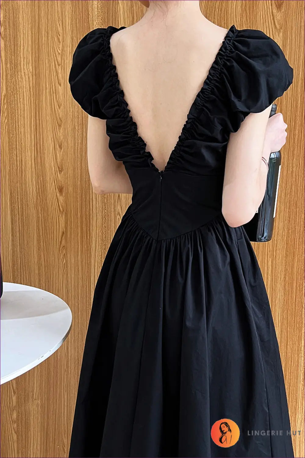Ruffled Midi Dress - Effortless Elegance for Special Events - Dresses - A-line • Evening Wear • Formal • Glamour