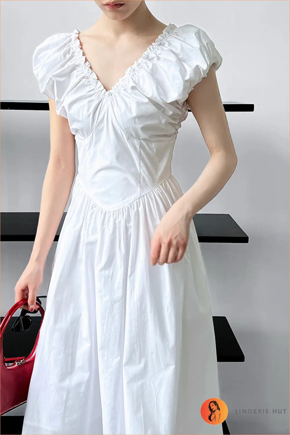 Ruffled Midi Dress - Effortless Elegance for Special Events - s / White - Dresses - A-line • Evening Wear • Formal