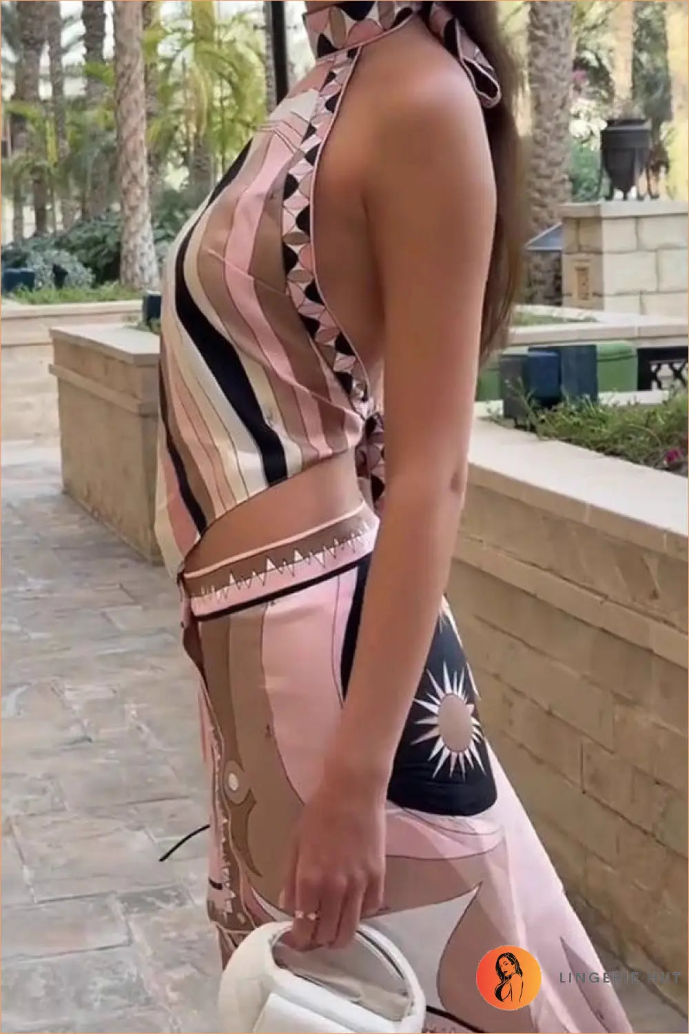 Satin Halter co Ord Mini Skirt Set - Summer Evenings Sorted - Backless • Clothing • Cutout • Party - Lingerie Hut