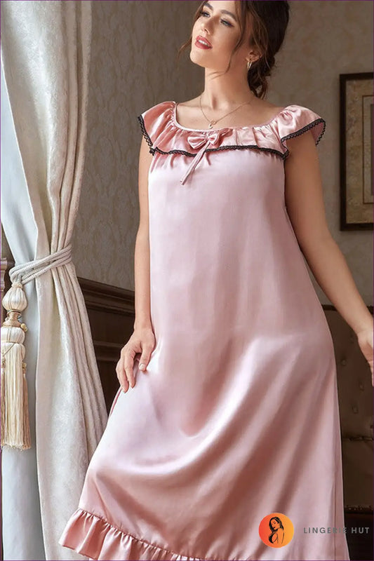 Satin Maxi Nightdress - Luxe Nights in - Sleepwear & Loungewear - Lingerie Hut - All Season • Casual • Modest • Night