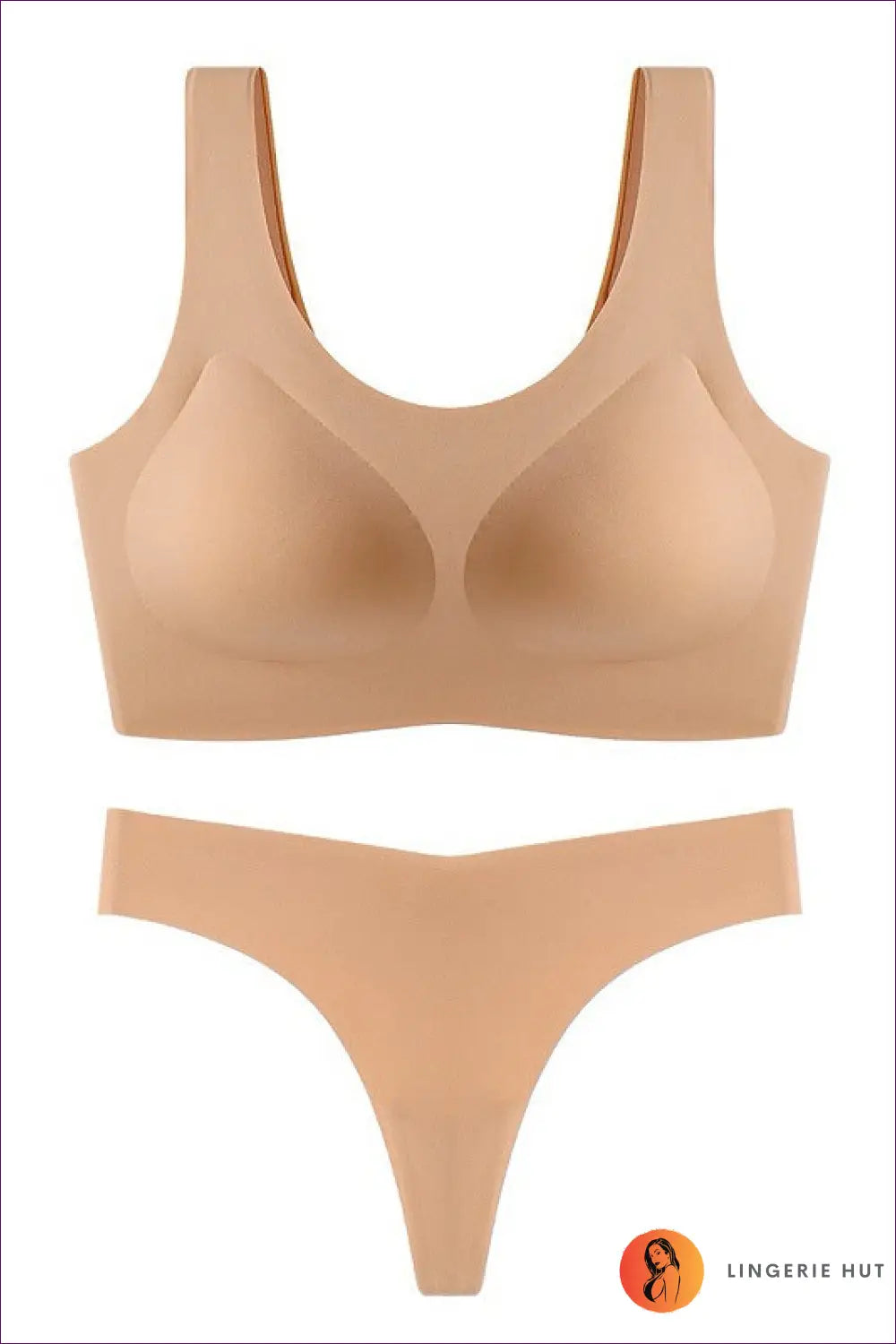 Seamless Bra Set with Hipster - Invisible Everyday Ease - s / Deep Flesh Color - Lingerie Hut - All Season • Casual
