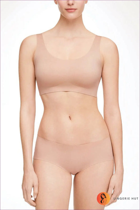 Seamless u Collar Wireless Bra and Hipster Set - Effortless Modern - Lingerie Hut - All Season • Casual • Everyday