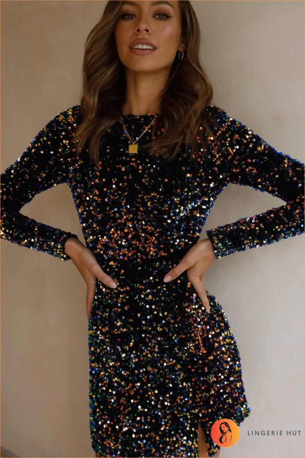 Sequin Bodycon Mini Dress - Dazzle All Night - Xs / Symphony Black - Dresses - Lingerie Hut - All Season • Date Night