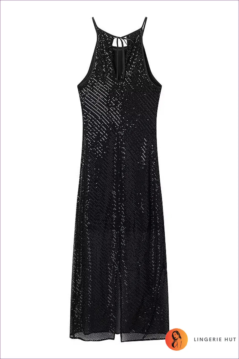 Sequined Maxi Dress with Split Hem - Understated Glamour - Dresses - Lingerie Hut - Bodycon • Evening Wear • Formal