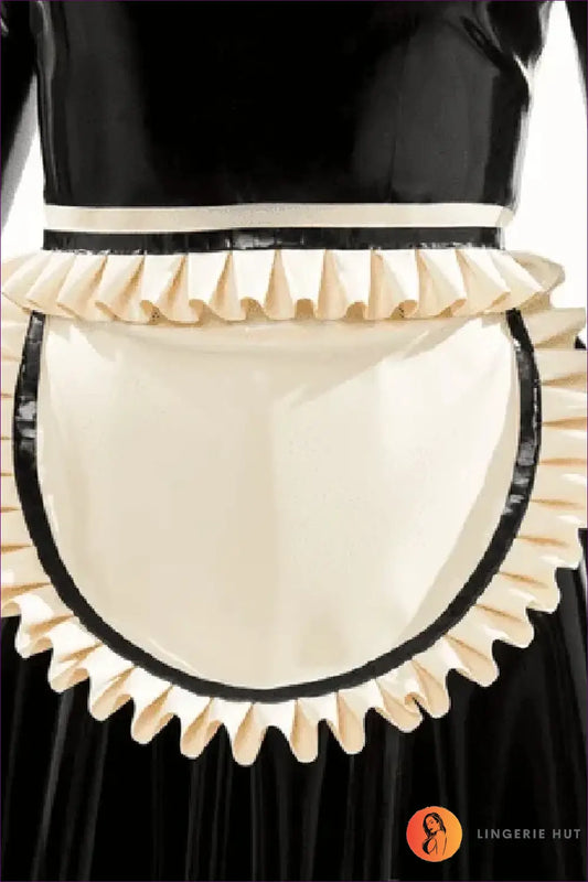 French Maid Costume with Apron Ruffles - Fantasy Roleplay Ready - Outfit Set - Lingerie Hut - A-line • All Season