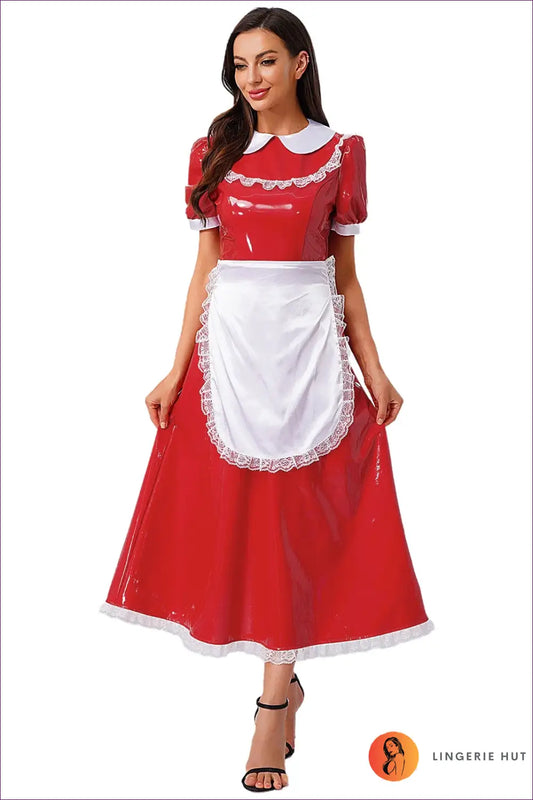 Maid Costume Maxi Outfit - Playful Nostalgia for Glam Dress-up - Set - Lingerie Hut - All Season • Evening Wear