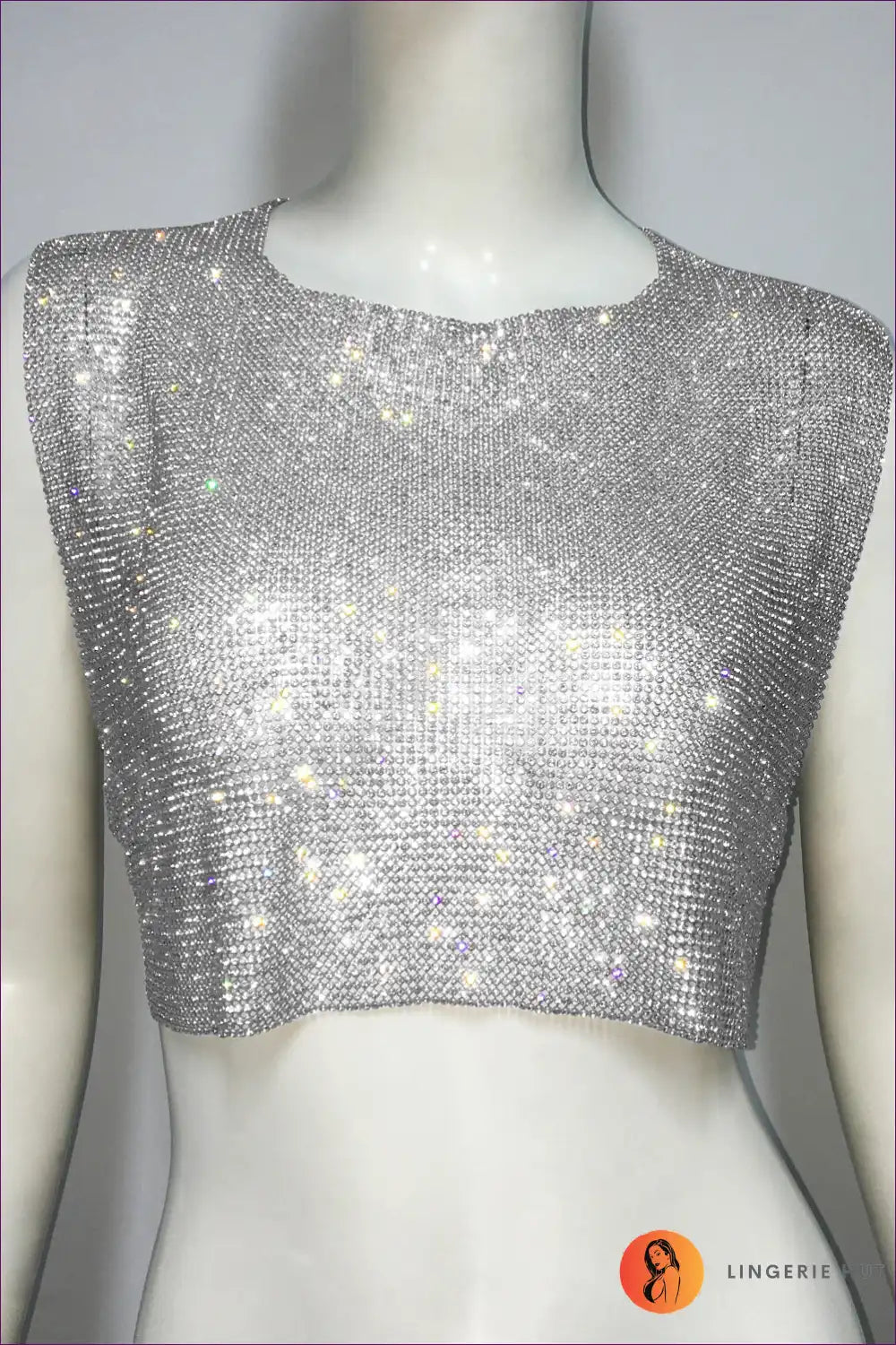 Sexy Rhinestone Backless Tank Top - Summer Sparkle