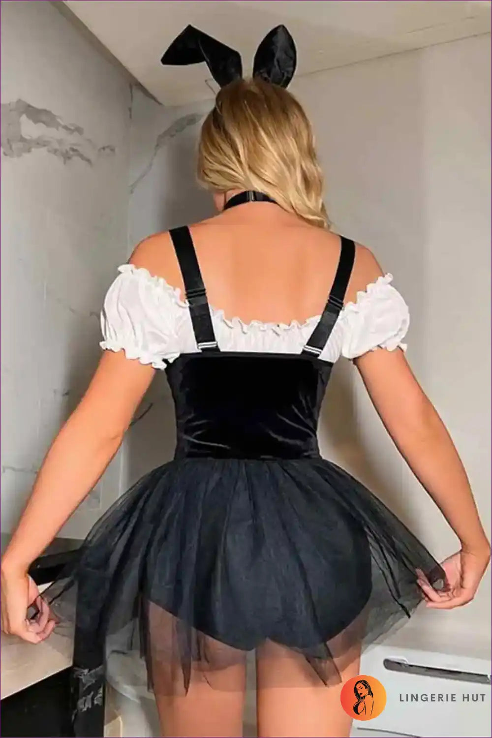 Sexy Velvet Bunny Maid Costume – Playful Allure