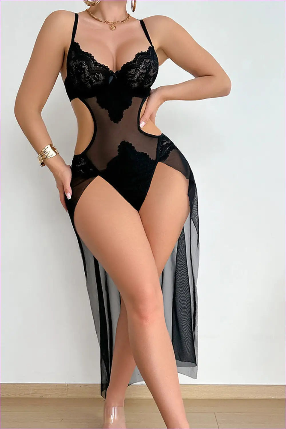 Sheer Lace Babydoll Nightdress - the Honeymoon Edit - Lingerie Hut - Backless • Lace