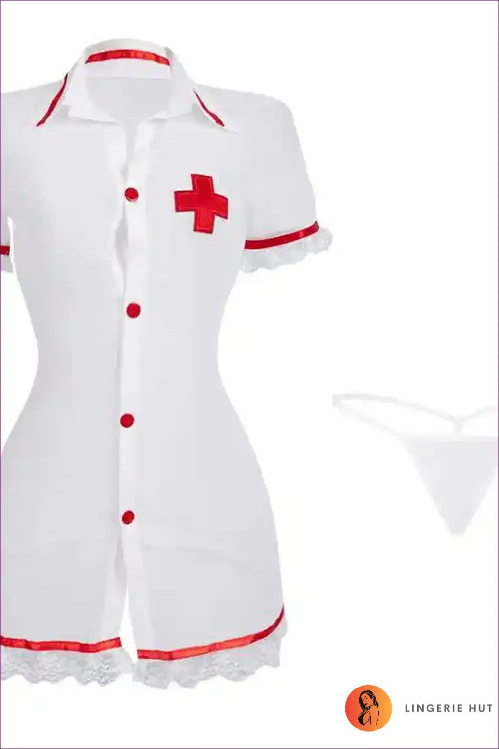 Sheer Thin Mesh Nurse Dress for Playful Cosplay Nights Bodysuit, Costume, just In, Mesh, Mini