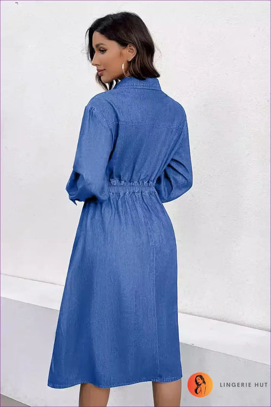 Shirt Dress with Button Front - Weekend Wanderer - Lingerie Hut - A-line • All Season • Autumn • Casual • Cotton