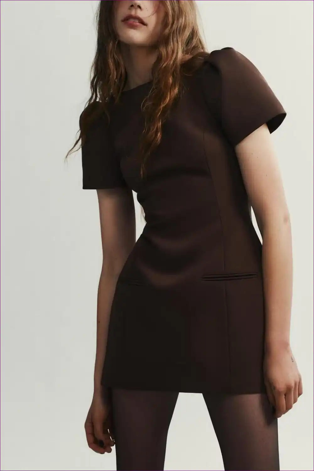 Shirt Dress with Lace Hem - Professional Allure for All Season, Bodycon, Evening Wear, Everyday, Formal Wear