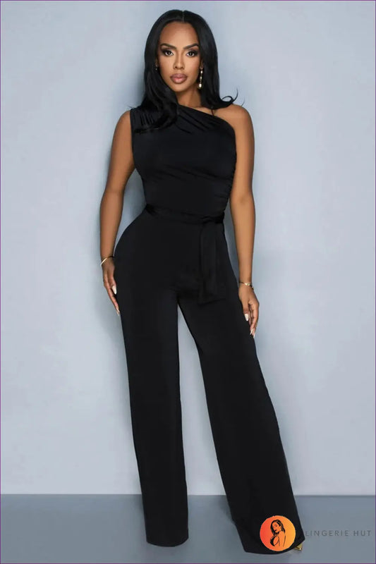 One-shoulder Jumpsuit - Summer Evenings Sorted - Lingerie Hut - Cutout • Evening Wear • Formal • Glamour