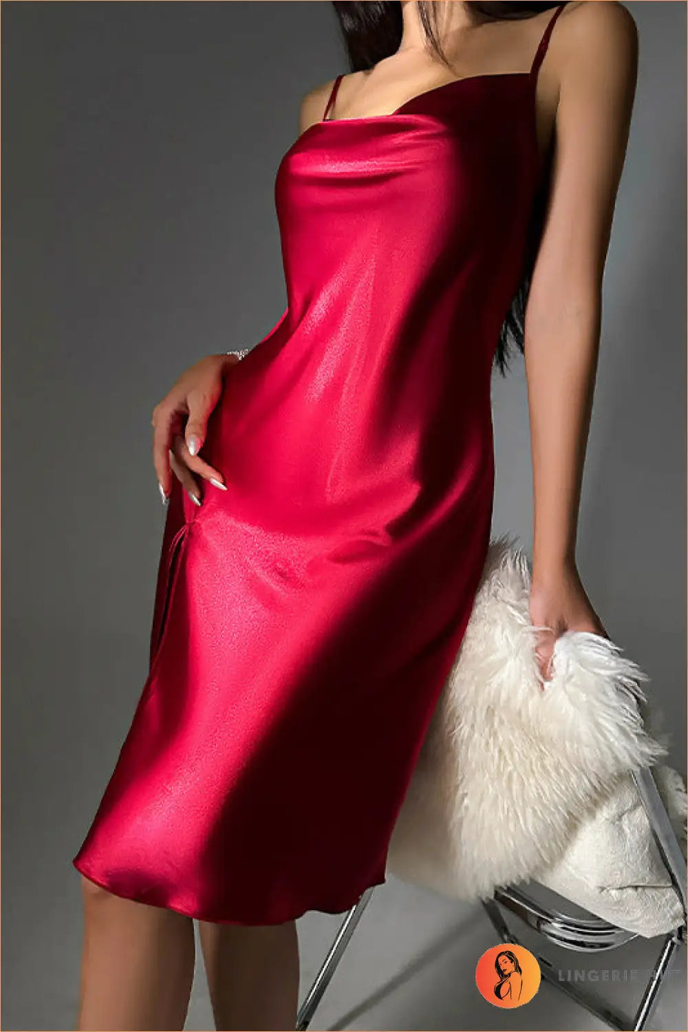 Silk Nightdress with Backless Split - Summer Evenings Sorted - Backless • Boudoir • Cutout • Glamour • Nightdress