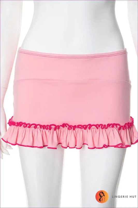 Skirt with Bow Print Detail - Playful Weekend Spirit for A-line, Casual, Everyday, Floral,