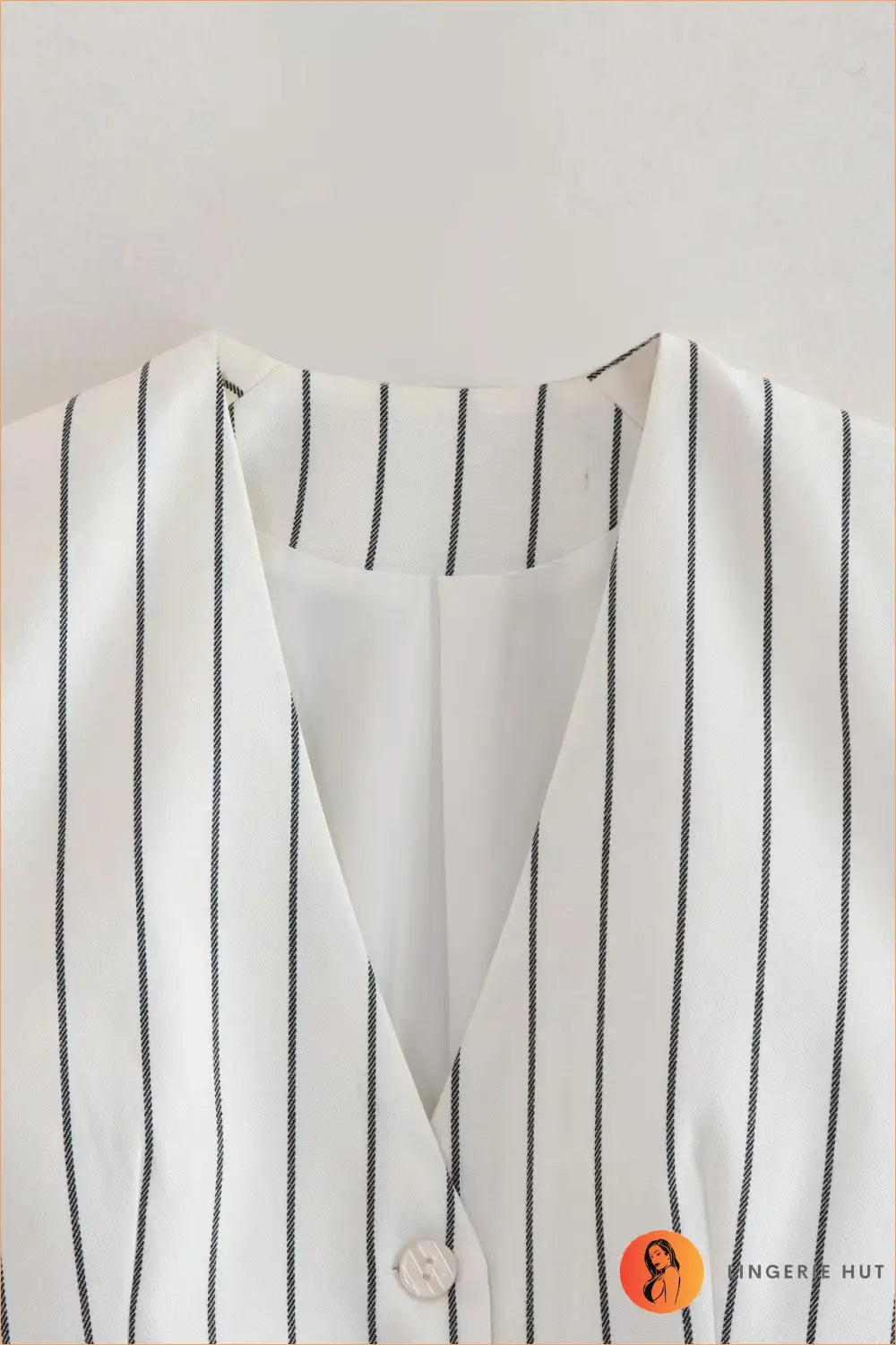 Striped Button Front Waistcoat and Trouser Set - Outfit - Autumn • Clothing • Everyday • Glamour • Lingerie Hut