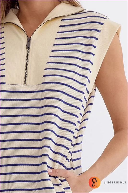 Striped Jersey Shirt Dress - Effortless Everyday Style - Lingerie Hut - A-line • All Season • Casual • Cotton