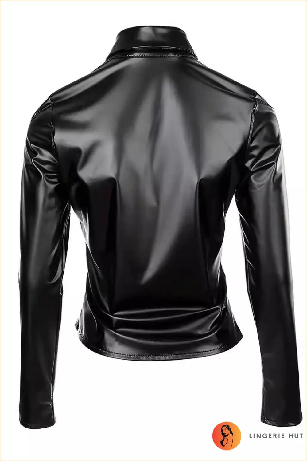 Studded Faux Leather Statement Jacket - the one They’ll Ask About - Bodysuit - All Season • Clubwear • Cutout • Evening