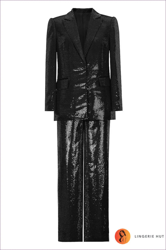 Suit Set with Sequin Details - Power Dressing Redefined - co Ord - Lingerie Hut - All Season • Evening Wear • Formal