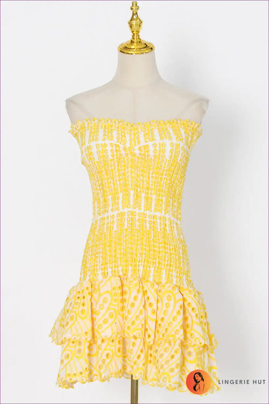 Sunny Strapless Ruffle Dress | Summer Fun Vibes