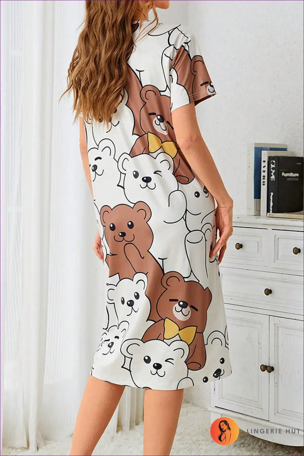 Teddy Bear Nightdress - Cute Lounging Essential - Sleepwear & Loungewear - Lingerie Hut - All Season • Casual