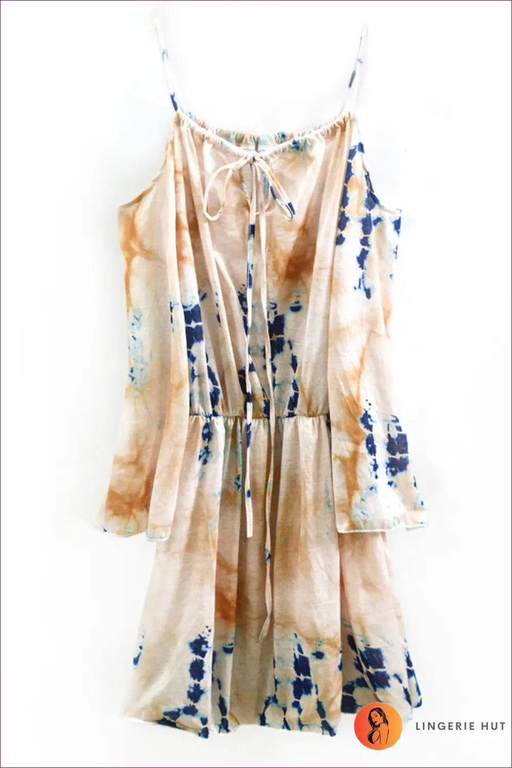 Tie-dye Mini Sundress - Summer Evenings Sorted - s / Yellow - Dresses - Lingerie Hut - Boho • Casual • Cotton • Dress