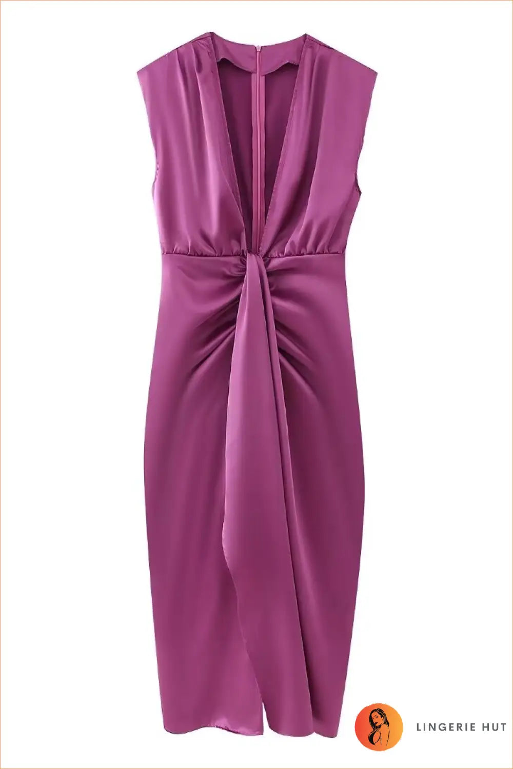 V-neck Maxi Dress with Ruched Detail - Summer Evenings Sorted - s / Pink - Dresses - Clothing • Glamour • Party