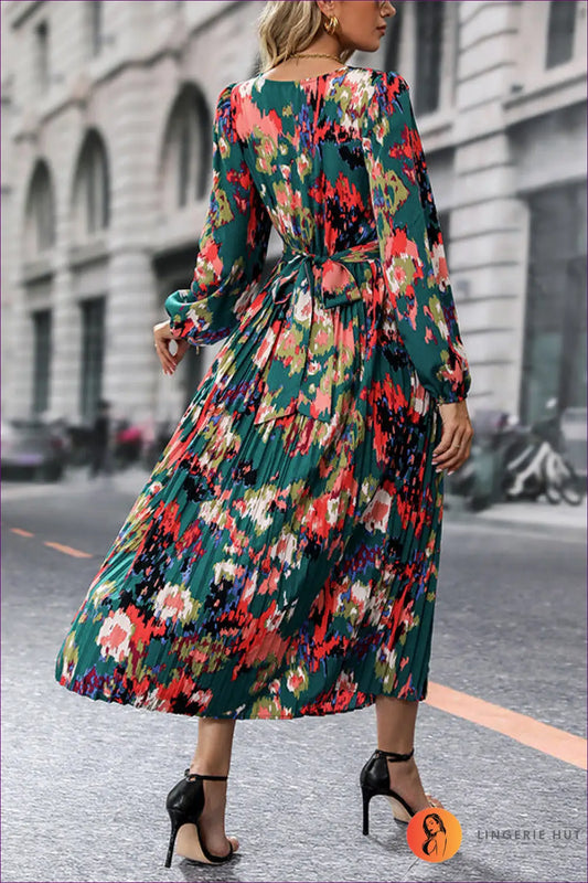 V-neck Midi A-line Dress - Effortless Everyday Elegance - Dresses - Lingerie Hut - All Season • Autumn • Casual