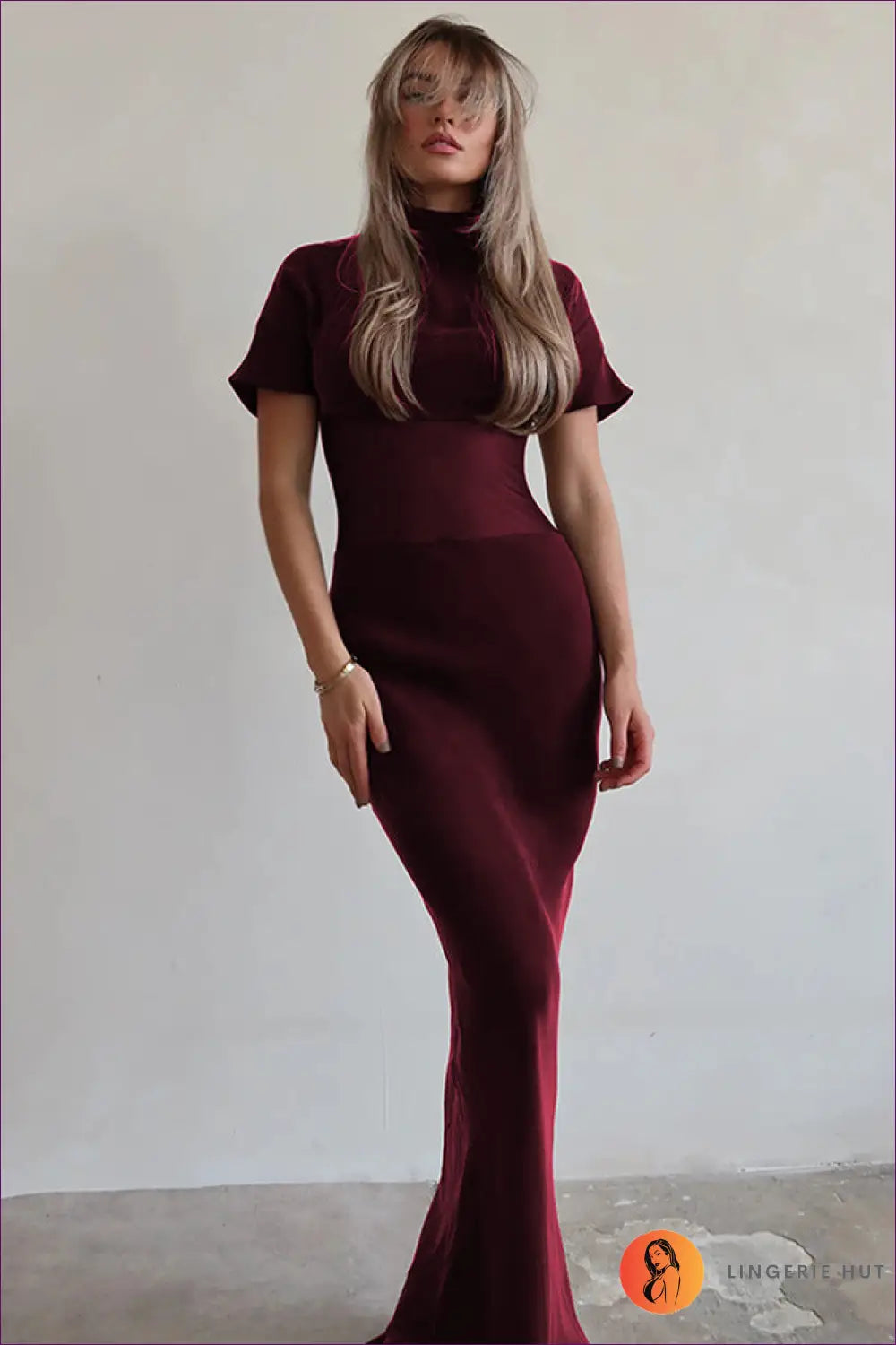 Maxi Dress - s / Burgundy - Bodycon • Clothing • Glamour • Lingerie Hut