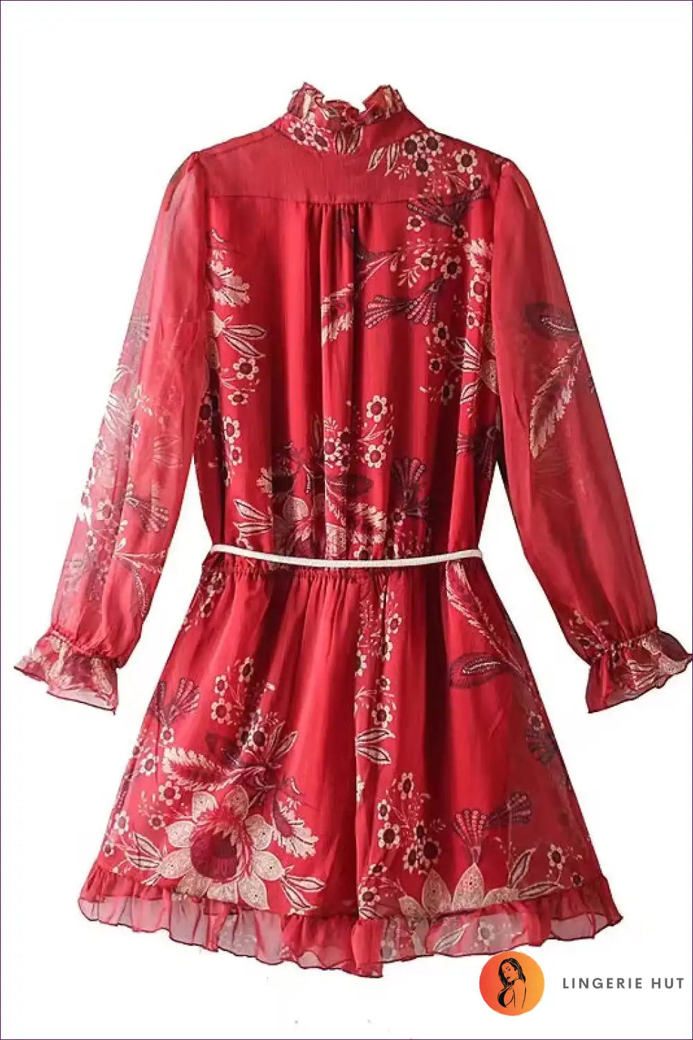 Wrap Dress with Floral Print - Vacation Romance for A-line, Boho, Casual, Dress, Everyday