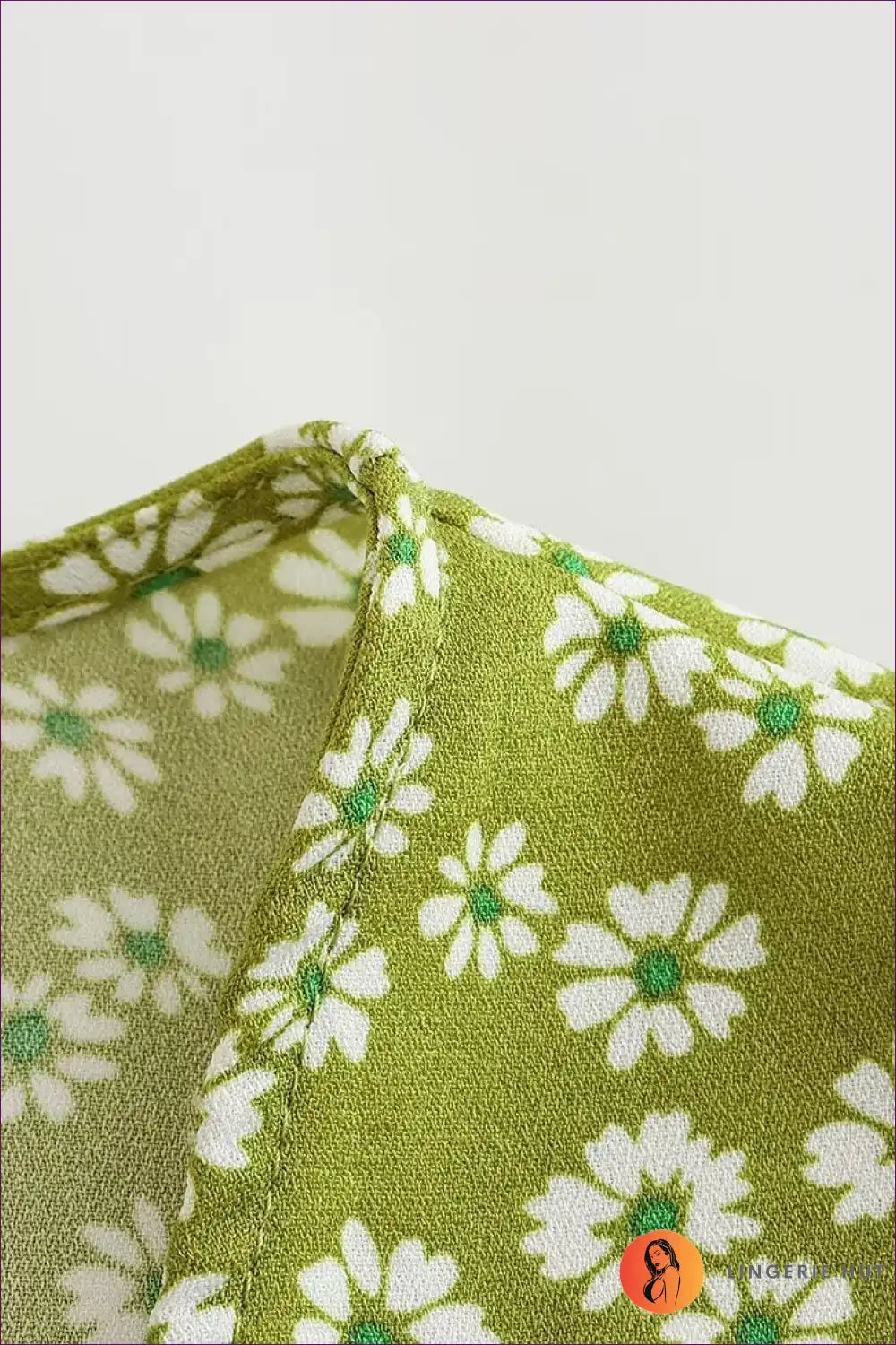 Wrap Dress with Flutter Sleeves - Garden Party Grace for A-line, Boho, Casual, Chiffon,