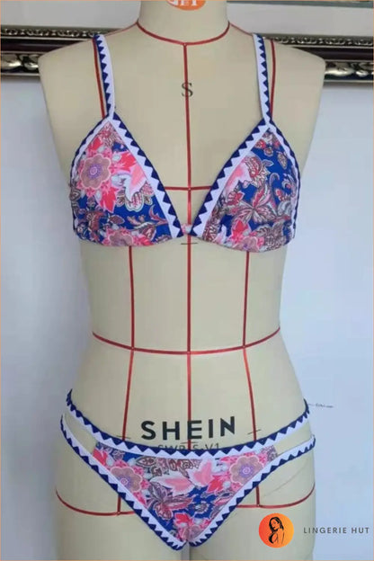 Leopard Print Bikini Set with Scallop Trim