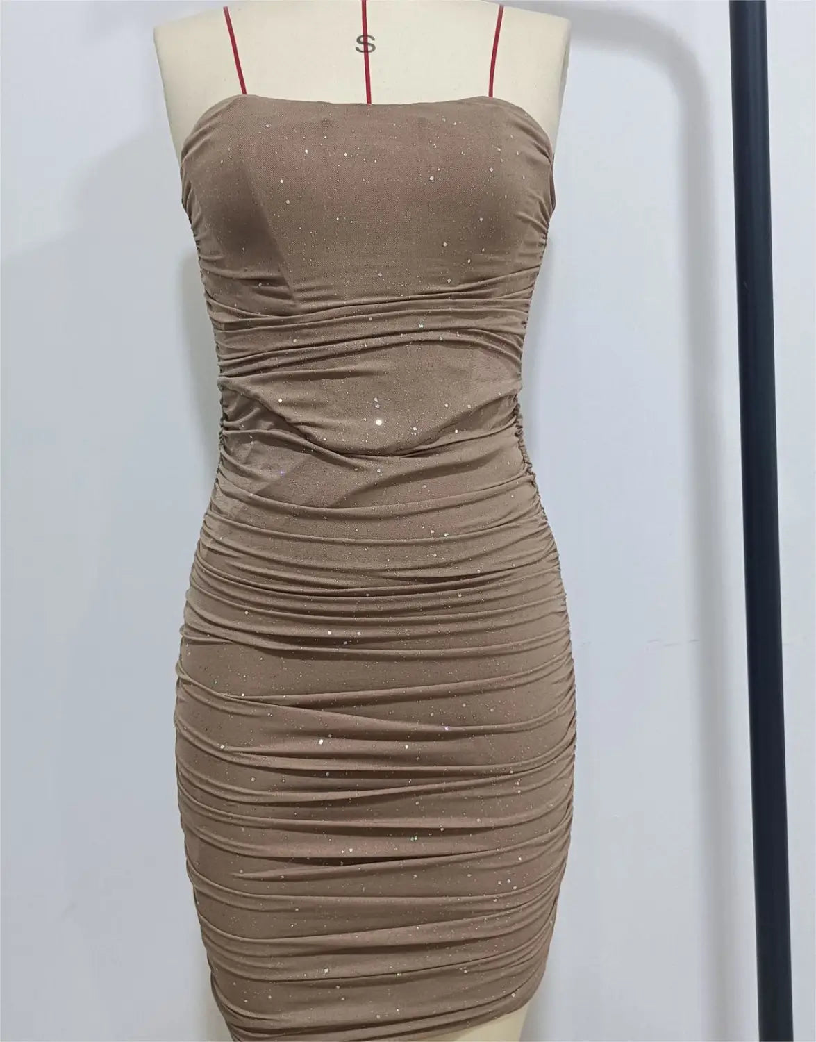 Seductive Bodycon Dress - Alluring Solid Polyester For Party & Club