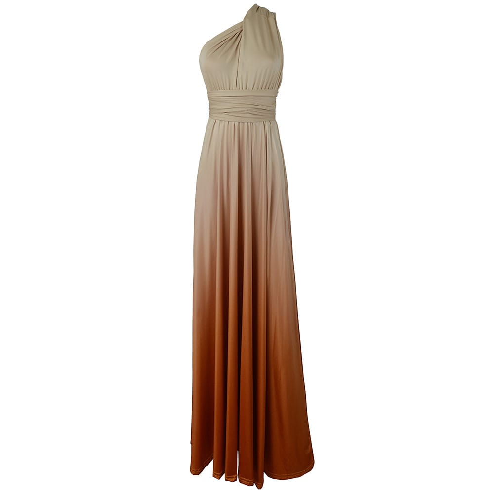 Enchanting Crisscross Backless Lace-up Dress - Gradient Elegance Celebration