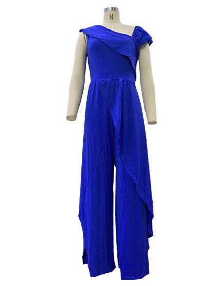 One-shoulder Loose Jumpsuit - Elegant Simplicity Embrace the Season