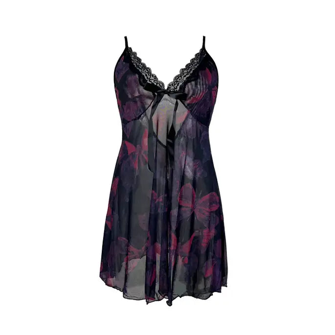 Slip Dress with Rose Print - Playful Sophistication